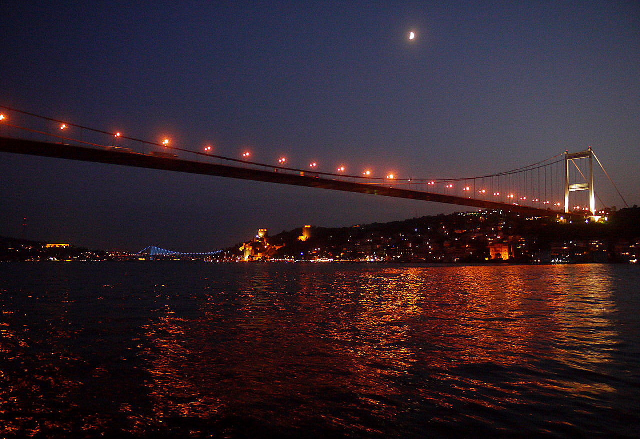 Bosphorus at night